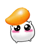 正义年糕举着水果的萌萌哒表情包来啦