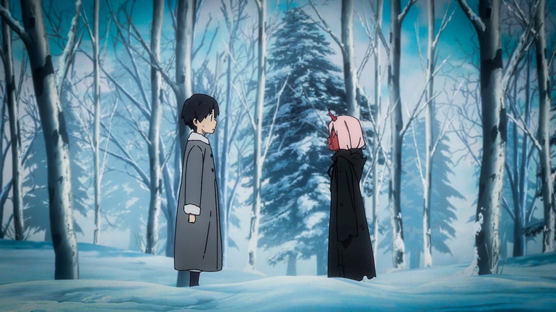 这份动漫壁纸太好磕！《DARLING in the FRANXX》广和零二的1080P高清图