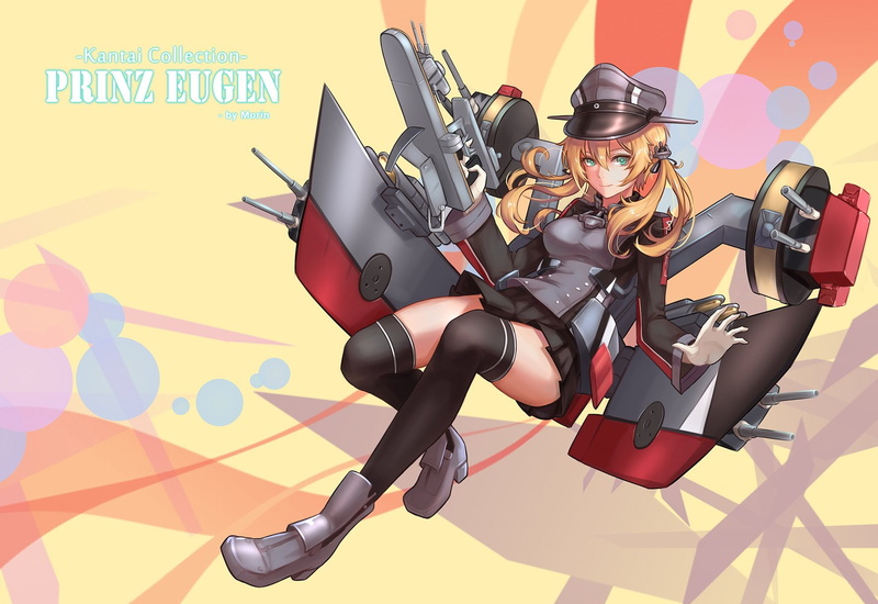 舰娘合集壁纸来袭 短发马尾持枪的欧根亲王太飒了