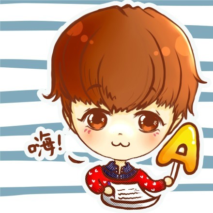 王俊凯手持字母气球的漫画表情包来啦