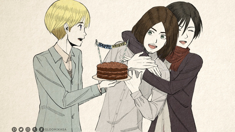 进击的巨人高清壁纸合集：艾伦、阿尔敏、三笠还有阿尼的同人图