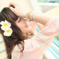 头上戴花的清新女生头像合集 48张美图上线