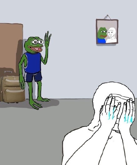 超火的sad frog悲伤蛙表情包合集来啦