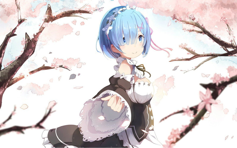 《Re：从零开始的异世界生活》拉姆雷姆蓝眼粉肤同人壁纸