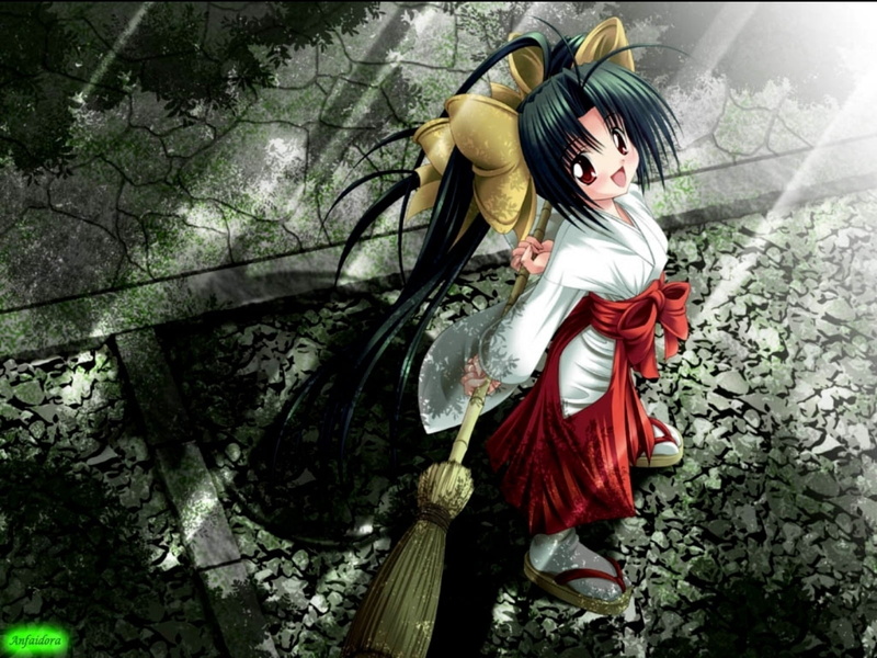 720P高清壁纸分享！这些黑发少女的二次元和风日常美图超绝