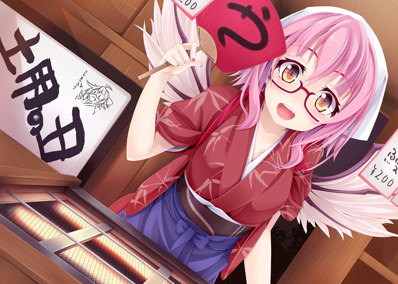 东方Project角色壁纸：穿和服的雀之妖精米斯蒂娅