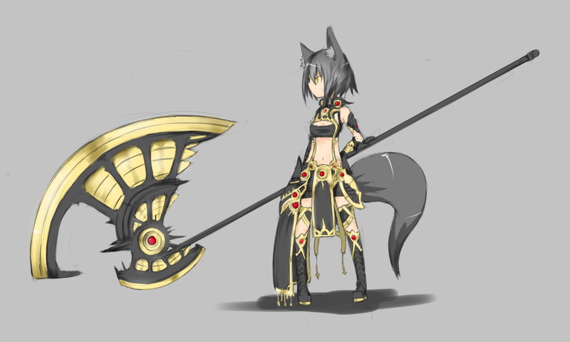 银发兔耳画师笔下的萌系少女壁纸合集