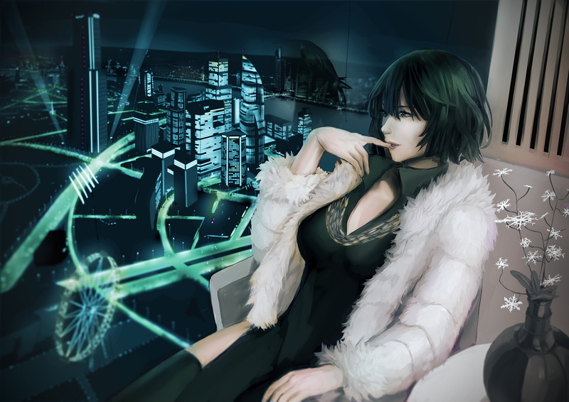 吹雪高清手机壁纸 二次元少女数字艺术作品