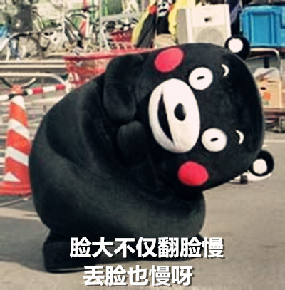 熊本熊搞笑脸大表情包来啦！劳资就是脸大怎么了？