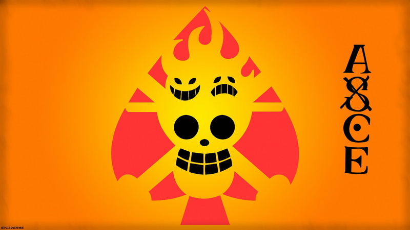 超绝！海贼王艾斯极简风火焰壁纸 高清无水印