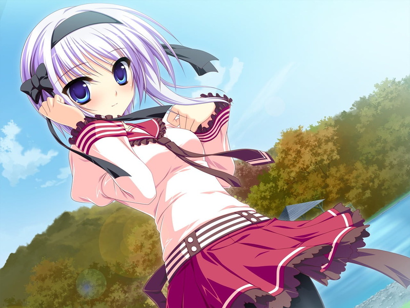 《架向星空之桥》女主日向伊吹绝美壁纸 晴天阳光下的治愈少女