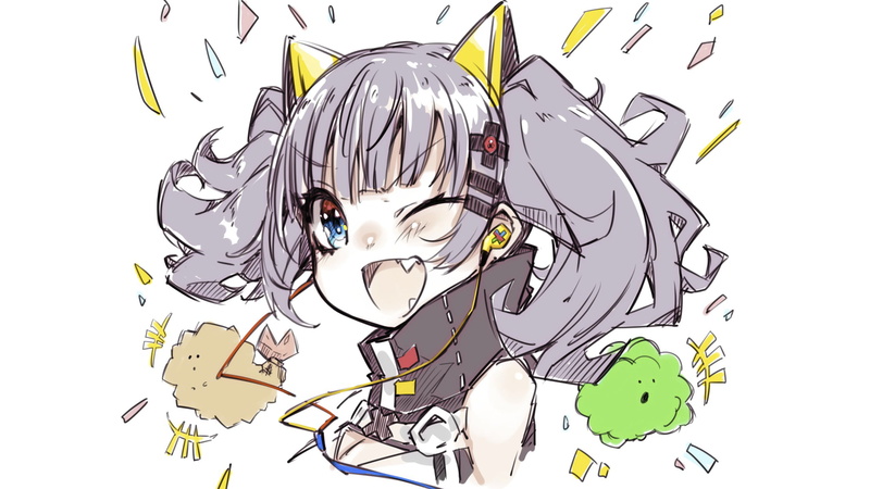 虚拟主播辉夜月壁纸合集！纯白背景二次元少女2K高清图