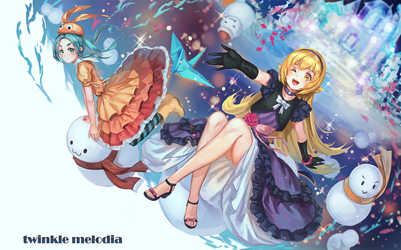 《忍野忍现身动漫祭夜晚舞会 高清壁纸合集》