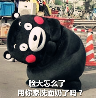 熊本熊搞笑脸大表情包来啦！劳资就是脸大怎么了？