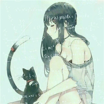 女生带数字公式的动漫头像合集 14张高清好看的女生动漫头像
