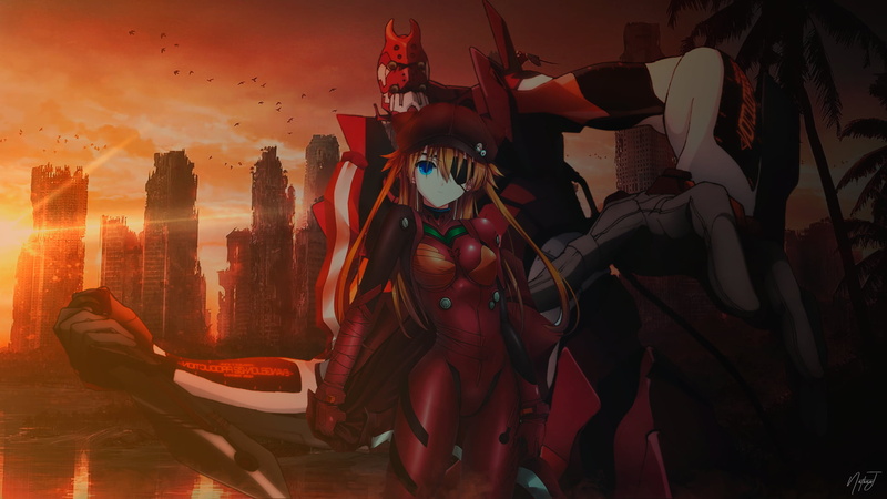 《新世纪福音战士》明日香高清壁纸合集 超飒机甲少女美照
