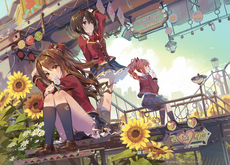 720P高清手机壁纸 二次元少女猫咪美腿丝袜坐姿壁纸