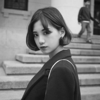 26张高清清新风！女生短发侧脸头像合集