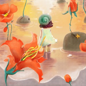 漫画小女孩背影头像 单张头像分享