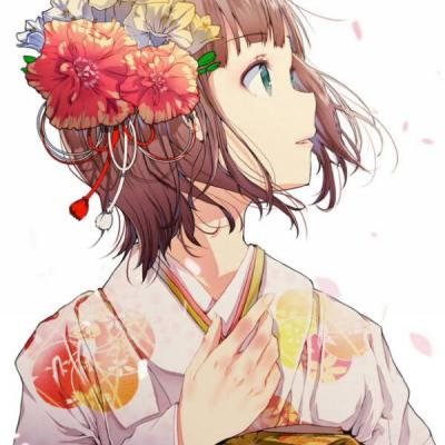 8张超绝日系和服动漫女生头像 高清质感拉满