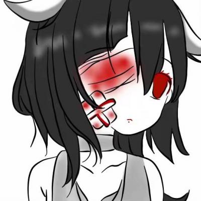 13张高清病娇女生动漫头像 暗黑血腥黑化风格