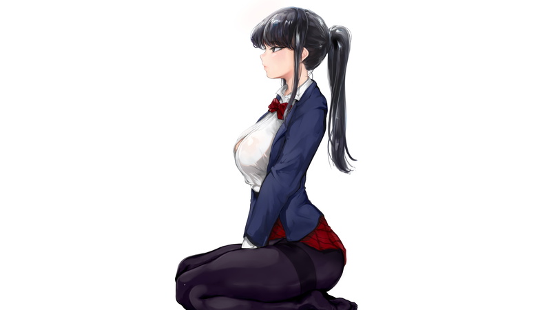 超吸睛！黑长直马尾动漫少女高清壁纸合集