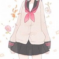 15张不露脸的青春校园动漫女学生头像