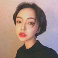 短发冷艳红唇女生头像 14张合集