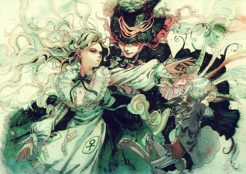 疯狂帽匠×爱丽丝 爱丽丝梦游仙境主题高清壁纸