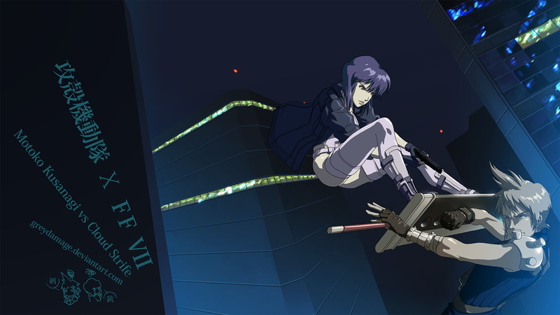 跨次元乱斗名场面！草薙素子、克劳德同框热血壁纸合集