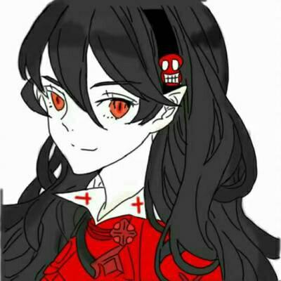 32张高清黑暗丧气动漫女生头像 氛围感拉满