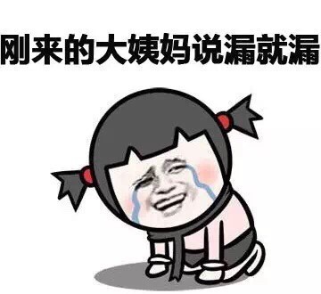 刚来的大姨妈说漏就漏表情包合集