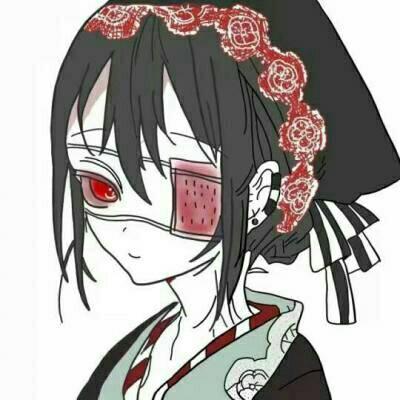 32张高清黑暗丧气动漫女生头像 氛围感拉满