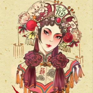 40张高清唯美女生戏子微信头像 古风头像合集
