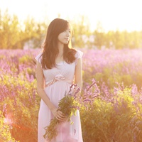 21张带薰衣草的唯美女生QQ头像合集