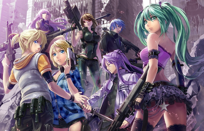 初音未来持枪热辣同人壁纸合集