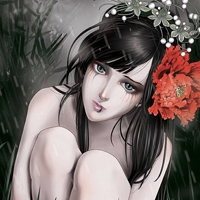 21张暗黑感拉满！惊悚风动漫女生QQ黑化头像合集