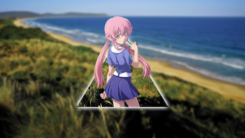 壁纸分享：未来日记我妻由乃1080P画中画风格壁纸合集