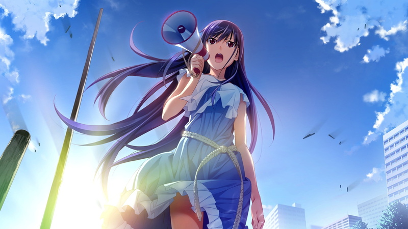 绝美俯拍视角动漫少女壁纸