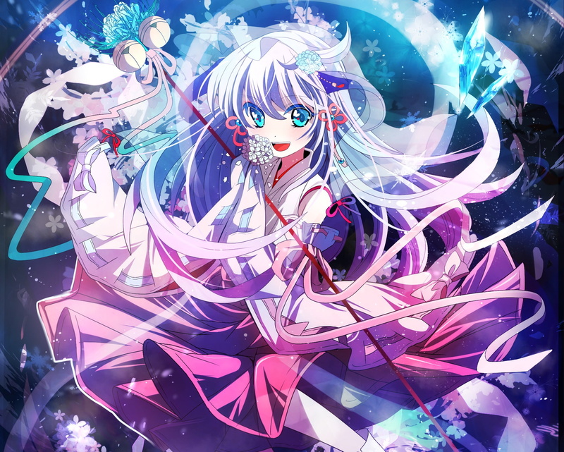 蝉鸣之时动漫少女与水晶花高清壁纸