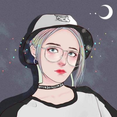 12张彩色手绘女生头像 高清个性款合集