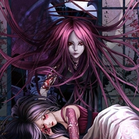 21张暗黑感拉满！惊悚风动漫女生QQ黑化头像合集