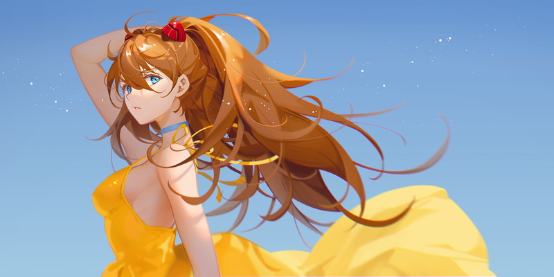 红发蓝眼动漫少女壁纸合集