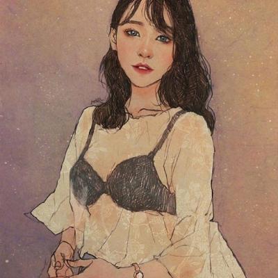 15张简约大方女生手绘微信头像 高清又好看