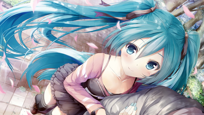 初音未来同人壁纸合集！蓝发蓝眼白皮肤日常穿搭超养眼