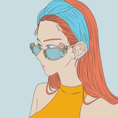 21张高清时尚手绘女生微信头像 适配微信使用的精致手绘头像合集