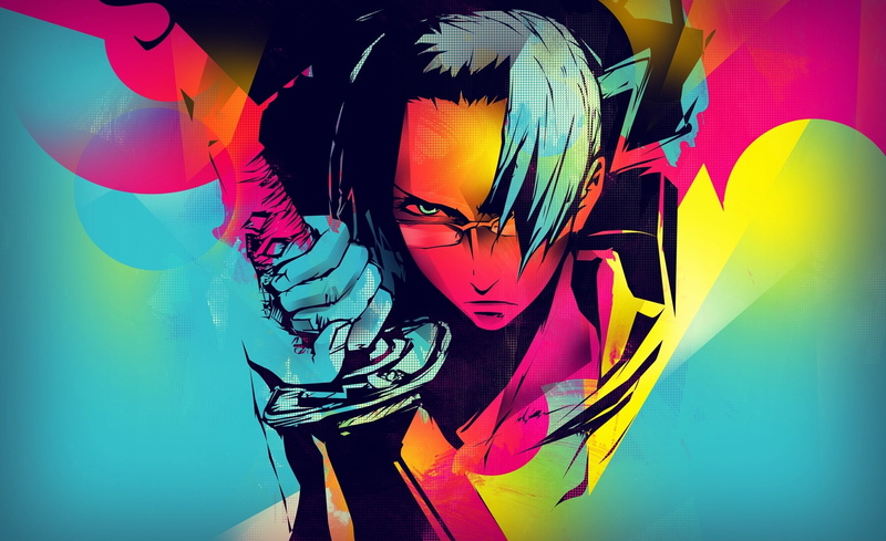 这组素材是动漫风格的女性武士肖像与洛克人系列角色壁纸