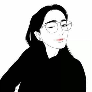 12张高清冷酷风黑白手绘女生头像