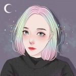 12张彩色手绘女生头像 高清个性款合集