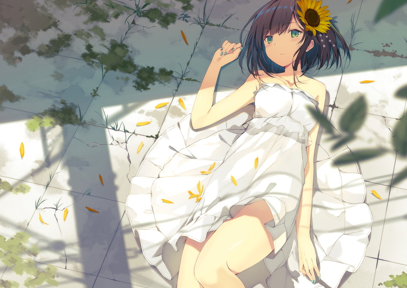 银发紫眸少女的绝美壁纸合集